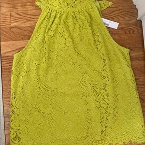 JCrew tie neck lace tank